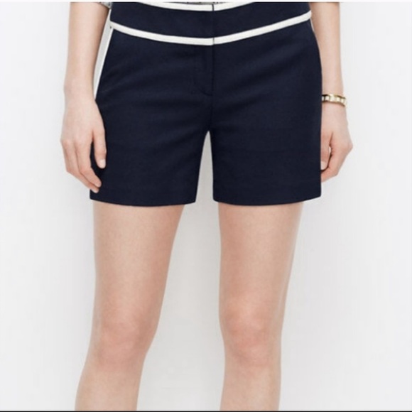 Ann Taylor Navy Trim City Shorts - Picture 1 of 6
